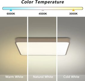 Brilagi - LED stropné svietidlo POOL SQUARE LED/36W/230V 3000/4000/6000K 40x40 cm béžové