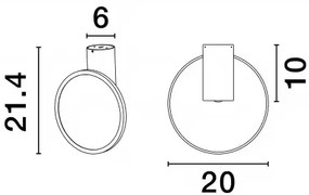 LED biele designové stropné svietidlo Ekei