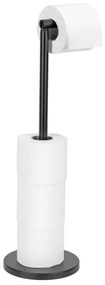 WENKO 24034100 - Držiak na toaletný papier 21x55 cm čierna/strieborná 24034100
