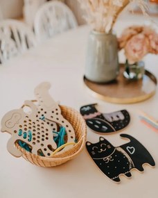 Montessori dřevěná prepletacia hračka - opice