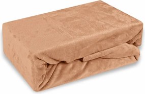 Plachta posteľná z mikroplyšu hnedá EMI, Plachta 180x200
