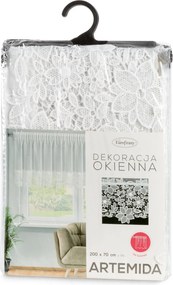 ZÁCLONA NA KRÚŽKOCH ARTEMIDA 200X70 CM BIELA