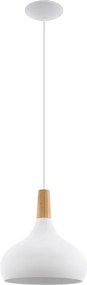 Eglo 96982 - Závesné svietidlo SABINAR 1xE27/60W/230V pr. 28 cm biela