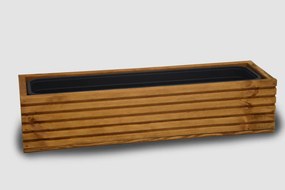 Drevený truhlík s plastovou vložkou - svetlohnedá Rozměry (cm): 44 x 20, v. 14