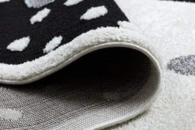 Koberec JOY Snowman čierny / krém