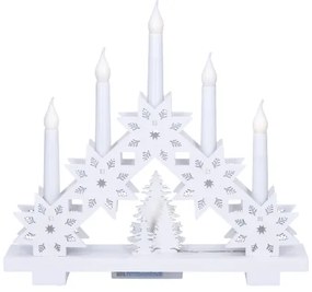 Solight 1v265 - LED Vianočný svietnik 5xLED/2xAA teplá biela