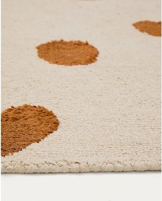 Krémový prateľný/ručne tkaný bavlnený detský koberec 90x150 cm Tandani – Kave Home