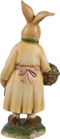 Dekorácia figúrka králičia žena v zelených šatách - 9*7*20 cm