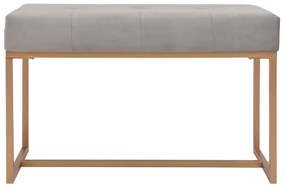 vidaXL Lavička 80 cm sivá zamatová