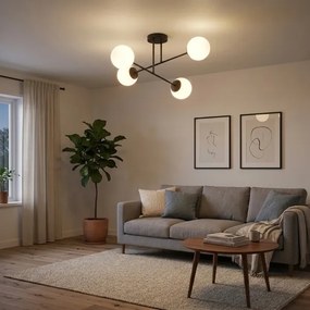 BRILAGI - Prisadený luster MILO 4xE27/60W/230V čierny
