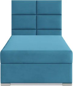 Čalúnená posteľ CALVI Velvet 90×200 cm modrá