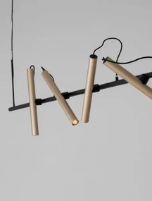 LED stmievateľné champaign zlato-čierne moderné svietidlo Elli