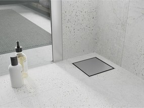 Mexen Flat-Q M13 štvorcová podlahová vpust 25 x 25 cm, brúsená oceľ - 1010025