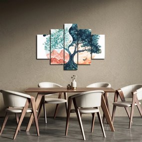 Obraz – Akvarelový strom plný života (150x105 cm)