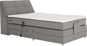 Elektrická polohovacia posteľ, boxspring, sivá, 120x200, GERONA NEW