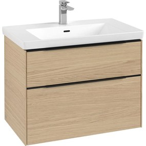 VILLEROY &amp; BOCH Subway 3.0 závesná skrinka pod umývadlo, 2 zásuvky, 772 x 478 x 429 mm, Nordic Oak, C57401VJ