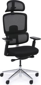 Kancelárska stolička WILMOT MF 1+1 ZADARMO, čierny rám, čierna