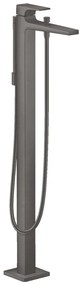 Hansgrohe Metropol, vaňová batéria na podlahu, kefovaná čierna chrómová, HAN-32532340