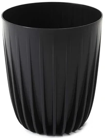 PLASTOVÝ KVETINÁČ STRIPPED ECO 23X19 CM ČIERNA