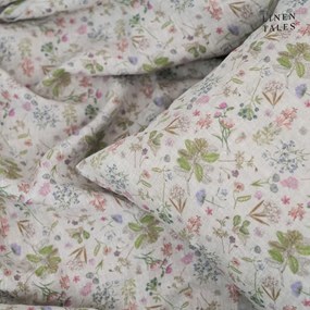 Ľanové obliečky na jednolôžko v prírodnej farbe 140x200 cm Botany 2 – Linen Tales