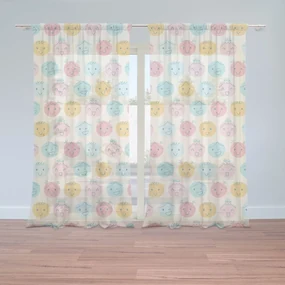 Sablio Záclony Smajlíci: 2ks 150x250cm