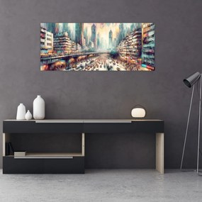 Obraz - Život veľkomesta (120x50 cm)