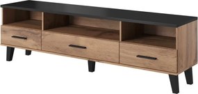 TV stolík Lotta 180 cm dub wotan/čierny