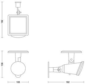 Philips - LED Solárne nástenné svietidlo JIVIX LED/1,4W/3,7V 1800 mAh IP44