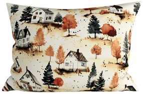 Sada 2 ks dekoračných návlekov na vankúš AUTUMN VILLAGE 50x70 cm, farebná