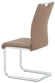 Autronic -  Jedálenská stolička DCL-411 LAT latte koženka / chróm