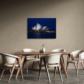 Sklenený obraz nočného Sydney (70x50 cm)