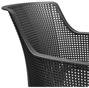 Tmavosivá plastová záhradná stolička Elisa – Keter