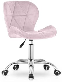 Set do pracovne stôl TAYLOR SONOMA 100x50 cm + kreslo AVOLA VELVET púdrovo ružové