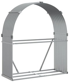 Držiak na polená bledosivý 120x45x140 cm pozinkovaná oceľ