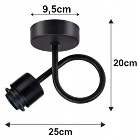BERGE LOFT LED nástenné stropné svietidlo 1xE27 priehľadná sklenená guľa