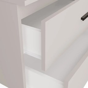 Závěsná skříňka pod umyvadlo s deskou NEL 2S 60 cm kašmírová