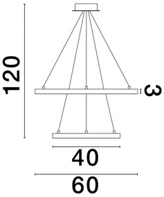LED luster Empatia 100 čierne