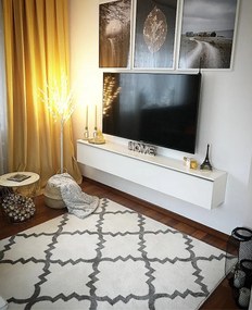 Koberec SKETCH - F343 Marocká mreža, krémovo - sivý