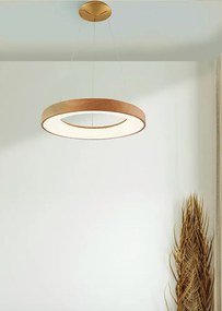 Moderný luster Santana 60 Cct drevo + diaľkové ovládanie