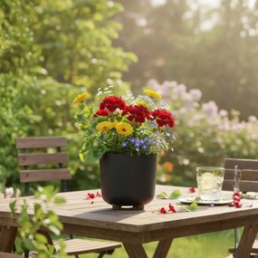 PLASTOVÝ KVETINÁČ TERRA 24X27,5 CM ANTRACITOVÁ