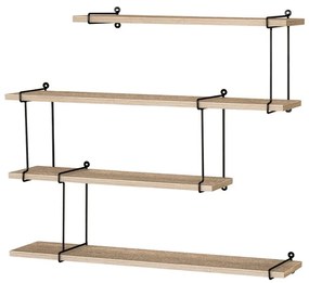 Autronic BONTEC Polička, kov, hnedá, P-065 OAK Farba: Prírodné