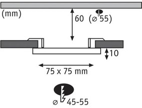 Paulmann 92387 - LED/4,5W IP44 Kúpeľňové podhľadové svietidlo VARIFIT 230V