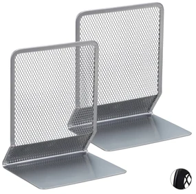 Knižná zarážka Bookends, sada 2ks RD4812 strieborné