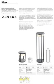 Redo 90676 - LED vonkajšie svietidlo MAX LED/15W/230V 2700K 80 cm IP65 antracitové