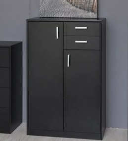 Vysoká kombinovaná komoda Mega 58, čierna