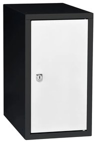 Odkladacia skrinka CUBE, čierna/biela, 450x250x400 mm