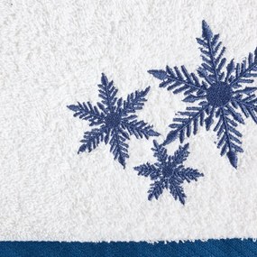 Bavlnený uterák s modrou vianočnou výšivkou Šírka: 50 cm | Dĺžka: 90 cm