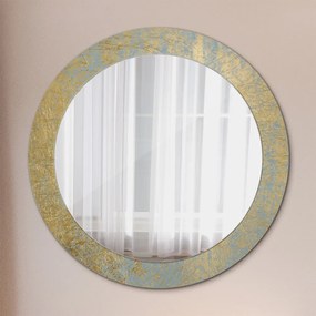 Okrúhle ozdobné zrkadlo Textúra zlata fi 70 cm