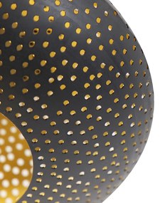 Orientálne stropné svietidlo čierne so zlatom 25 cm - Radiance