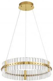 LED stmievateľný platinum zlatý moderný luster Kezo-60